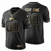 Customized Men's Nike Giants Black Golden Limited NFL 100th Season Jersey,baseball caps,new era cap wholesale,wholesale hats
